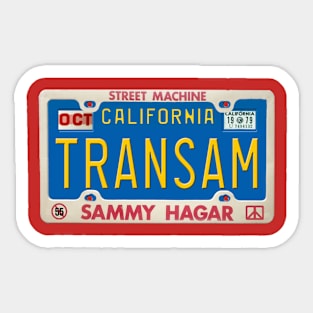 Sammy Hagar - Trans Am Highway Wonderland License Plate Sticker